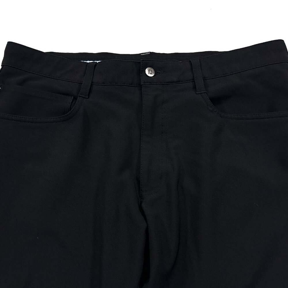 FootJoy FJ Pants Mens 34x34 Black Performance Athletic Fit Stretch 5 Pocket Golf - Picture 2 of 5